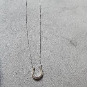 Tiffany Co.  1837 Horseshoe pendant 22 in chain used discontinued